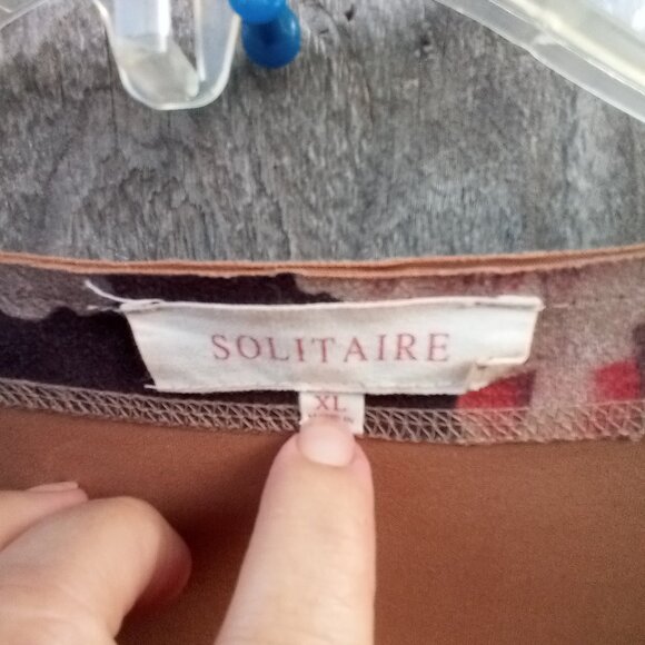 Anthropologie Solitaire Cardigan Womens Sz XL Floral Open Faux Suede pockets - Picture 9 of 12